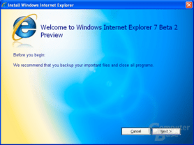 Internet Explorer 7 Beta 2 Preview - Installation