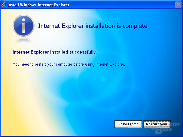 Internet Explorer 7 Beta 2 Preview - Installation Erfolgreich