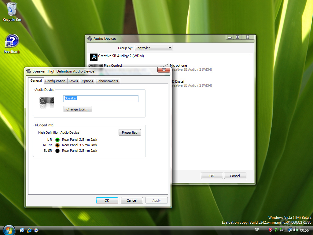 Windows Vista Audio Control Build 5342