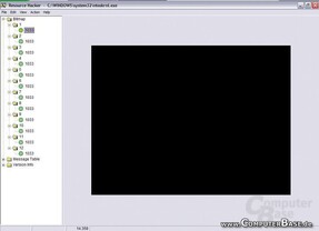 Mit dem Resource Hacker wird die ntoskrnl.exe geladen