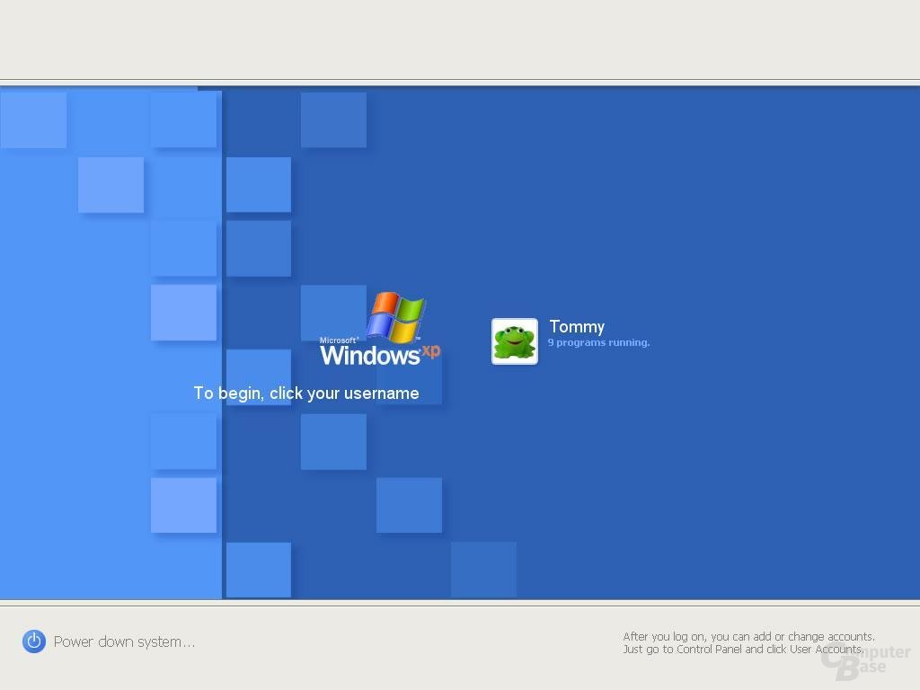 Windows XP Logon Watercolour