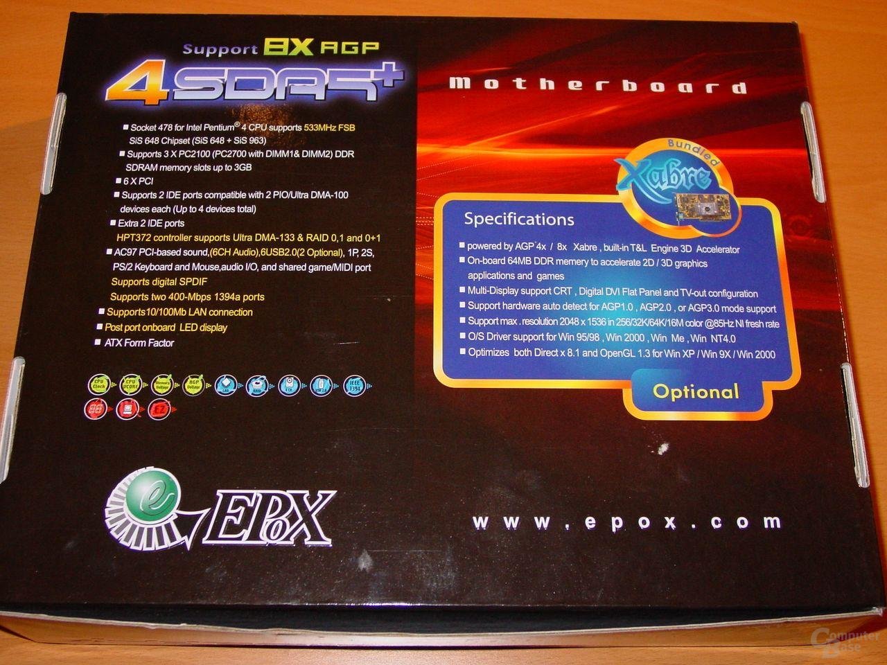 EPoX EP-4SDA5+ - Packung - back