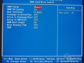 Bios - "Speichertimings"