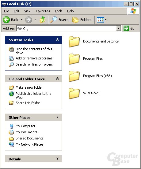Windows XP 64 Edition Beta 32bit und 64bit zweigeteilt