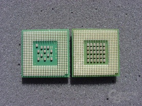 v.l.n.r.: Pentium 4 3,2 GHz, Pentium 4 Exteme Edtion 3,2 GHz