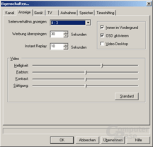 WinDVR Einstellungen