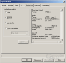 WinDVR Einstellungen