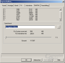 WinDVR Einstellungen