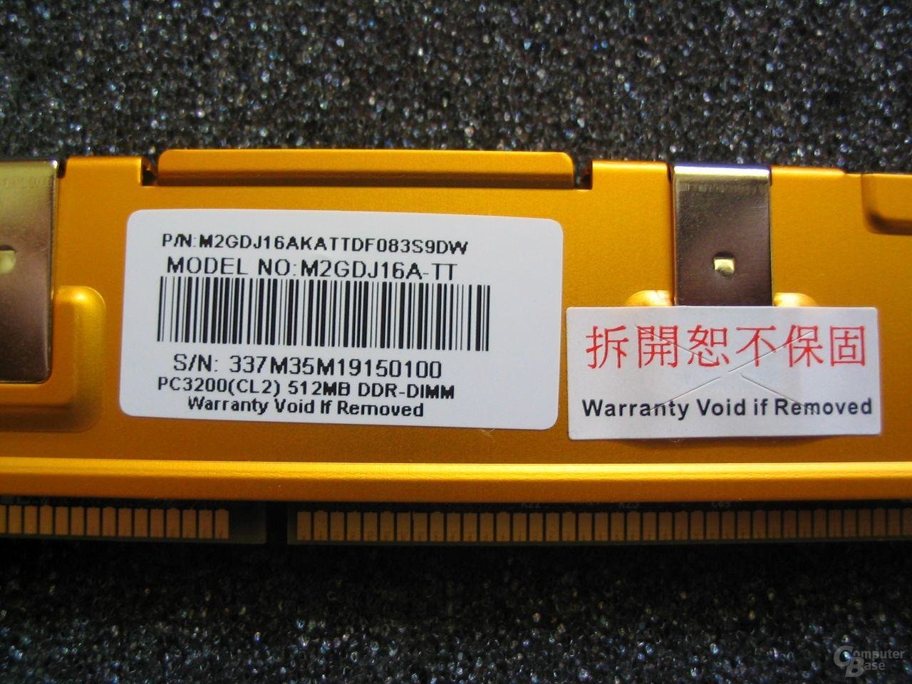 TwinMOS TwiSTER PC3200 (CL2) 512MB