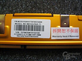 TwinMOS TwiSTER PC3200 (CL2) 512MB