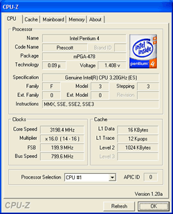 Pentium 4 3,2E GHz (Prescott)