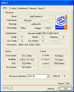 Overclocking Pentium 4 Prescott bei 1,425 Volt