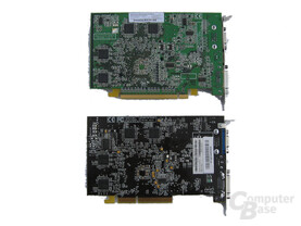 ATi Radeon X600 XT und ATi (Sapphire) Radeon 9600 XT - Rückseite