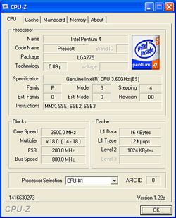 Intel Pentium 4 560 (3,6 GHz) Sockel 775