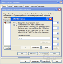 Auswahl für programmspezifische Einstellungen