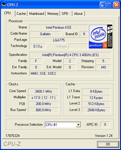 Eigenschaften vom Pentium 4 Extreme Edition 3,40 GHz