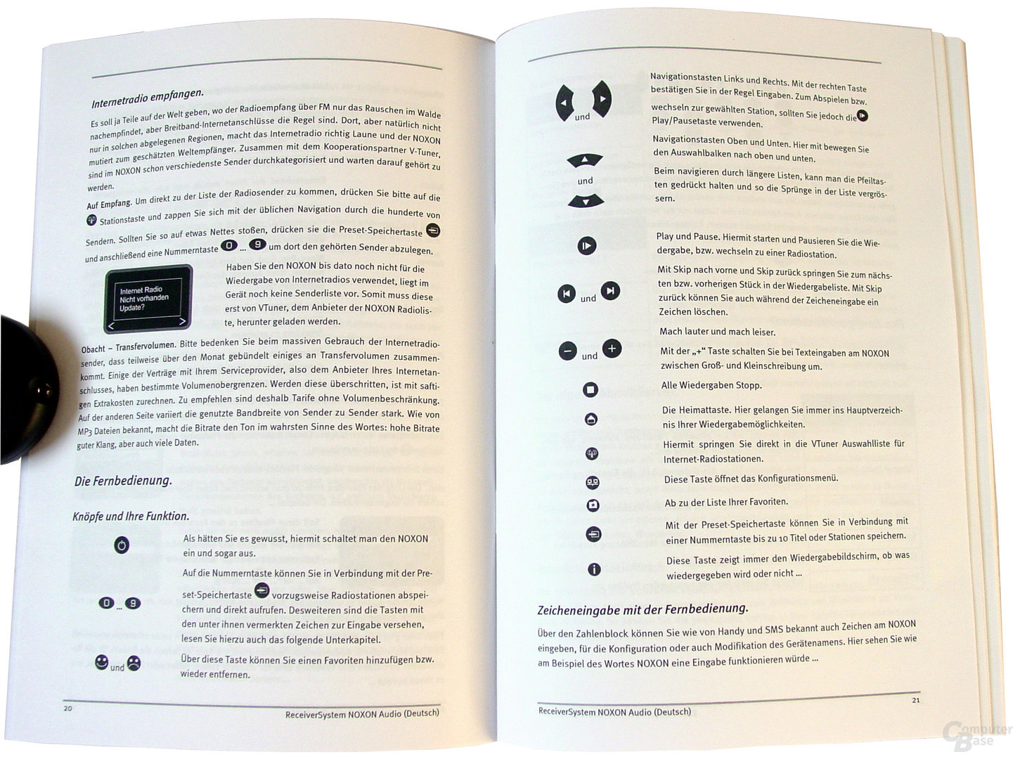 Noxon Audio - Handbuch - Fernbedienung