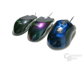 Razer Viper, Razer Diamondback und Logitech MX510 von der Seite #2