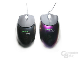 Razer Viper und Raer Diamondback von oben