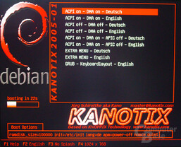 Asus S-presso S1-P111 Deluxe - Linux - Kanotix Bootscreen