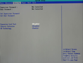 Bios - Security