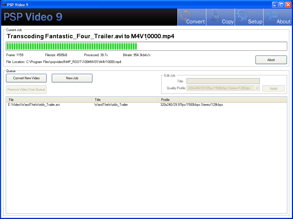 PSP Video 9 Screen1