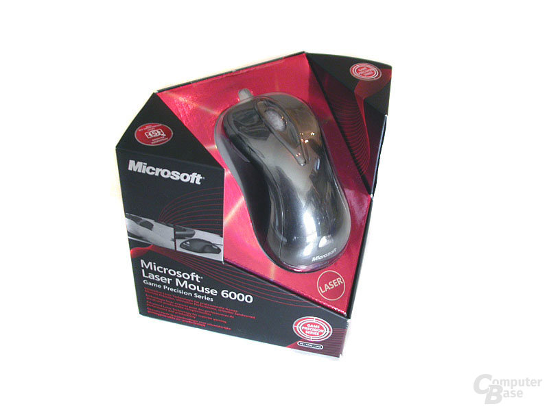 Verpackung Microsoft Laser Mouse 6000, seitlich