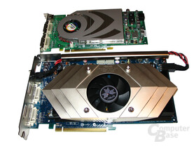 Größenvergleich N7800GT Dual gegen GeForce 7800 GT
