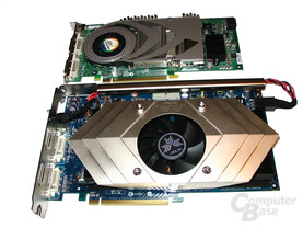 Größenvergleich N7800GT Dual gegen GeForce 7800 GTX