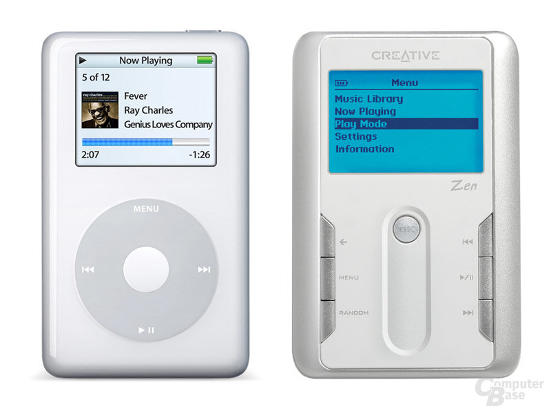 Apple iPod und Creative Zen Touch