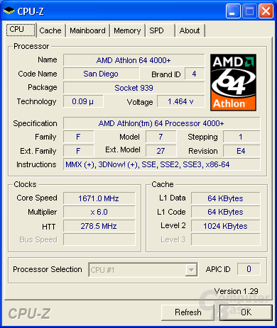 CPU-Z CPU max GA-K8N51PVMT-9