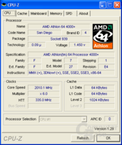 CPU-Z CPU max IGP A8N-VM CSM