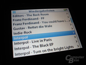 iPod video - Wiedergabelisten
