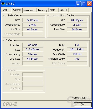 AMD Athlon 64 X2 5000+ Cache-Details