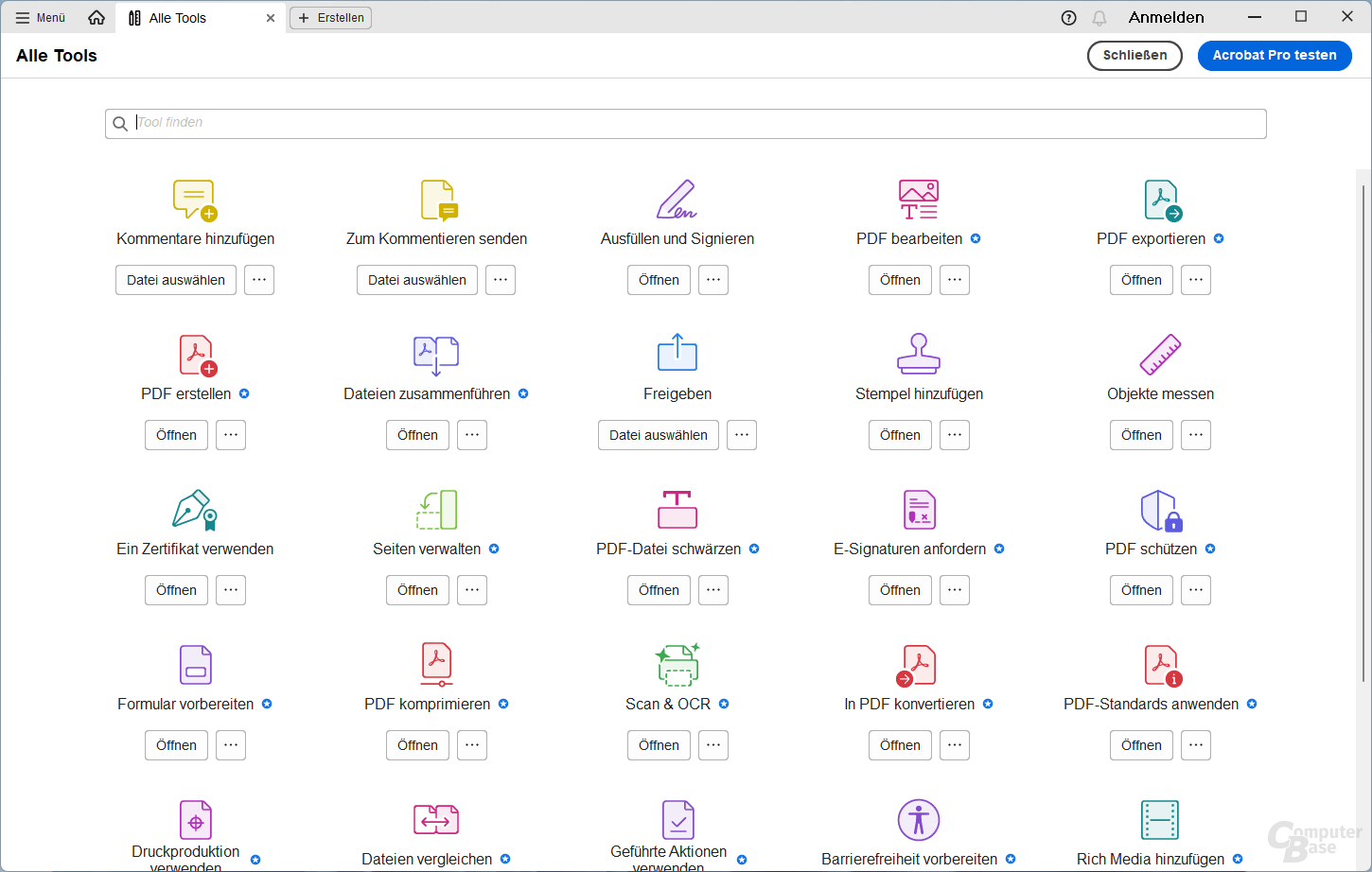 Adobe Acrobat Reader – Alle Tools