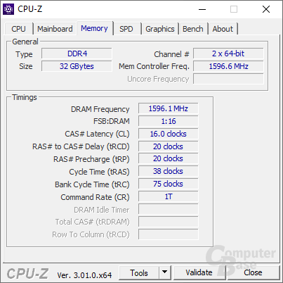 In diesem Computer sind 32 Gigabyte DDR4-RAM verbaut.