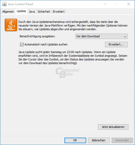 Java SE Runtime Environment Download - ComputerBase