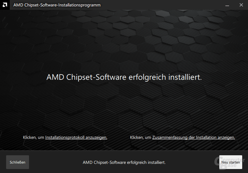 AMD Chipsatztreiber – Installation