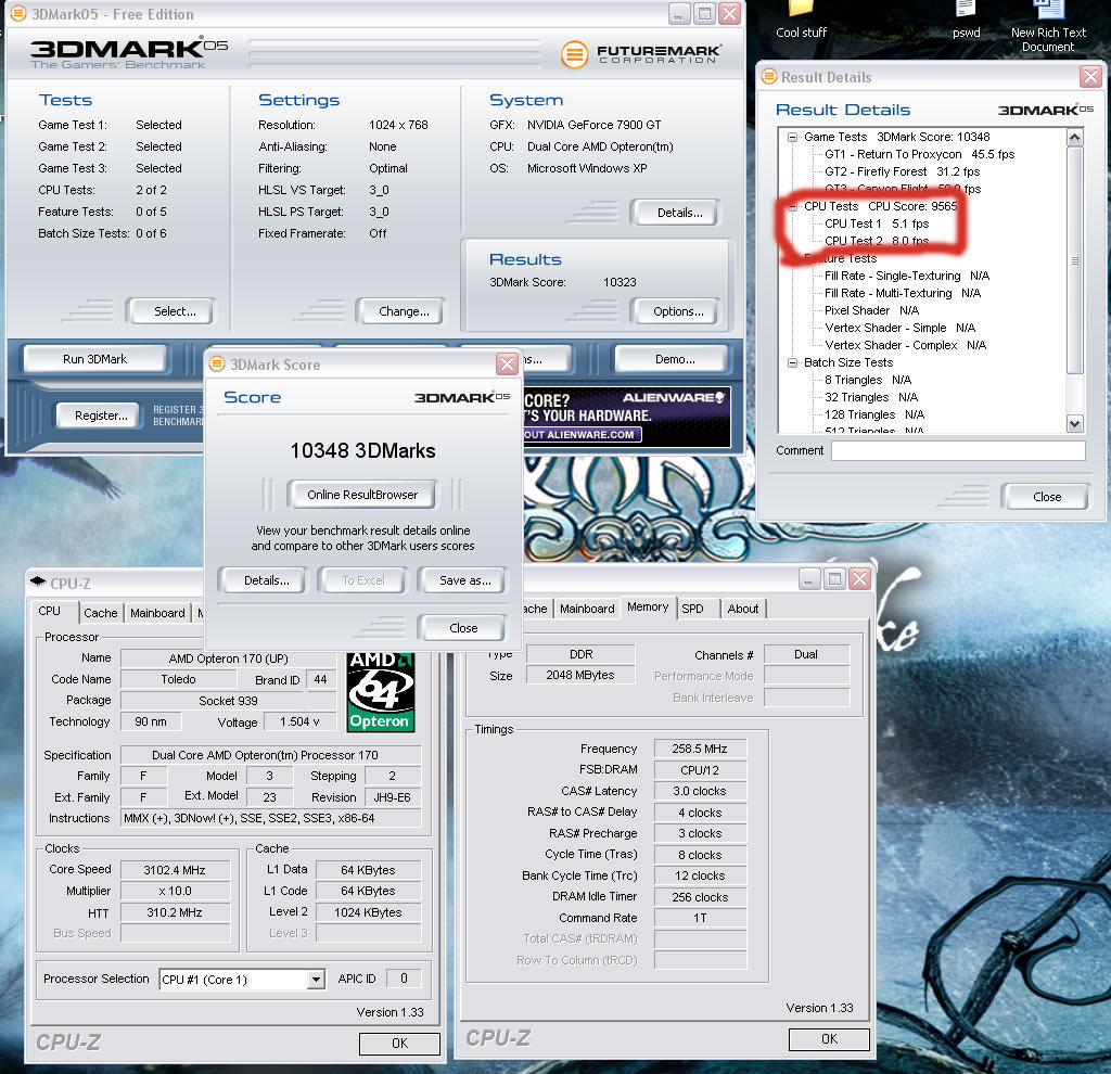 AMD Opteron at 3,1 GHz