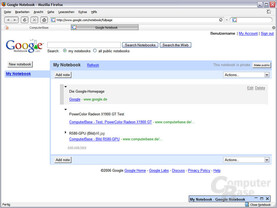 Google Notebook: Website