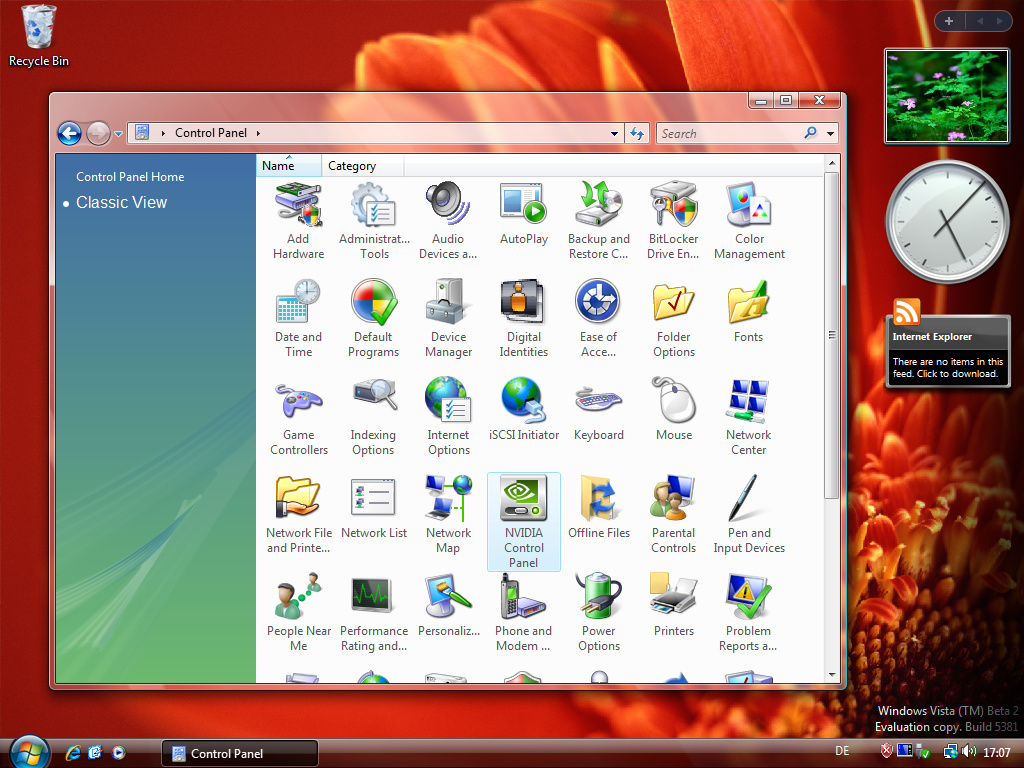 nVidia Windows Vista Beta 2 Treiber 88.61