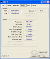 Asus M2N32-SLI Deluxe CPU-Z RAM