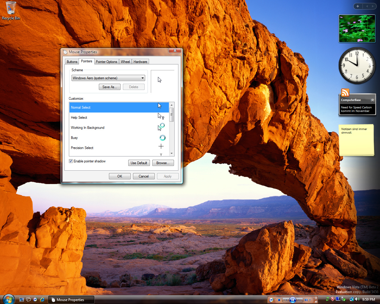 Windows Vista Build 5456 (Post-Beta 2) - Neue Mauszeiger!