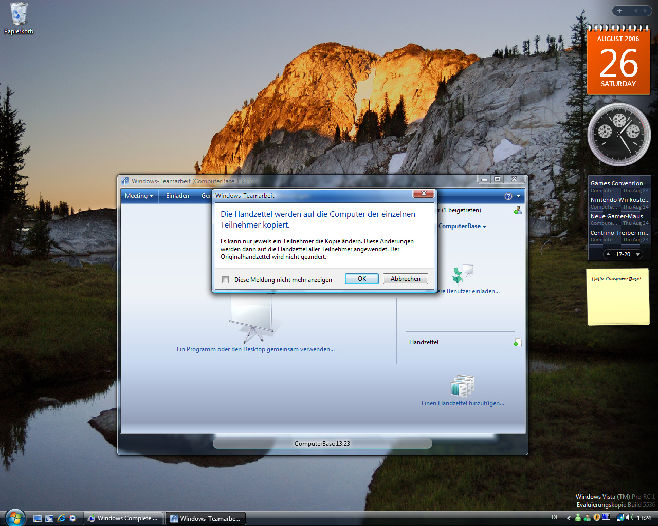 Windows Vista Build 5536 - Teamarbeit 3