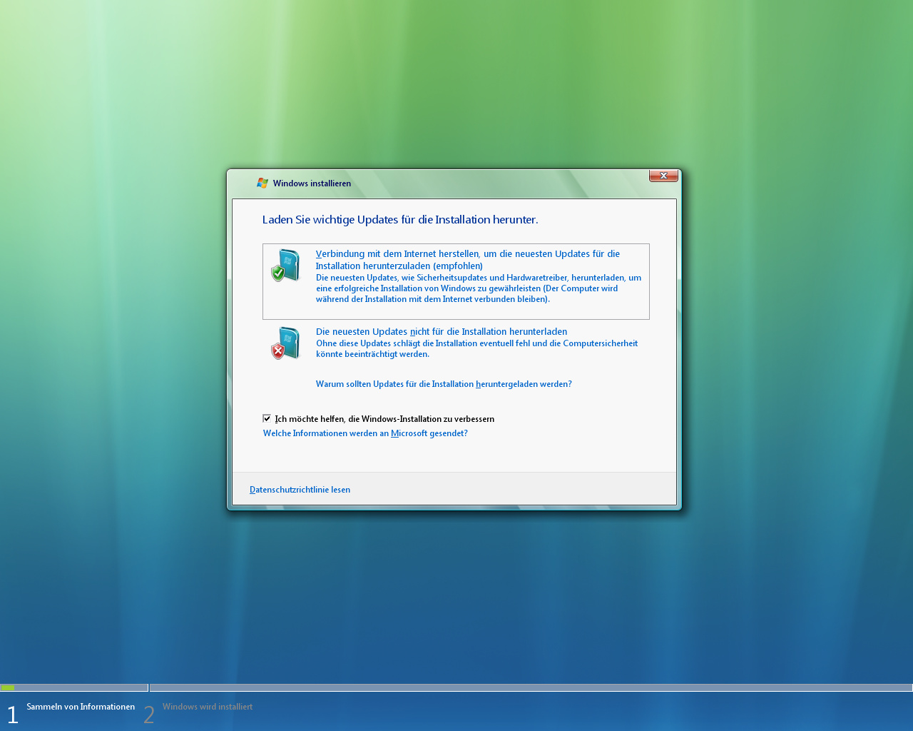 Windows Vista Build 5536 -  Installation