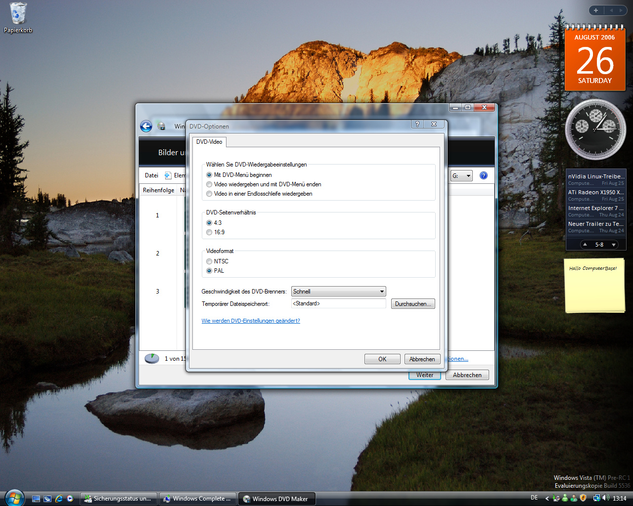 Windows Vista Build 5536 - DVD Maker