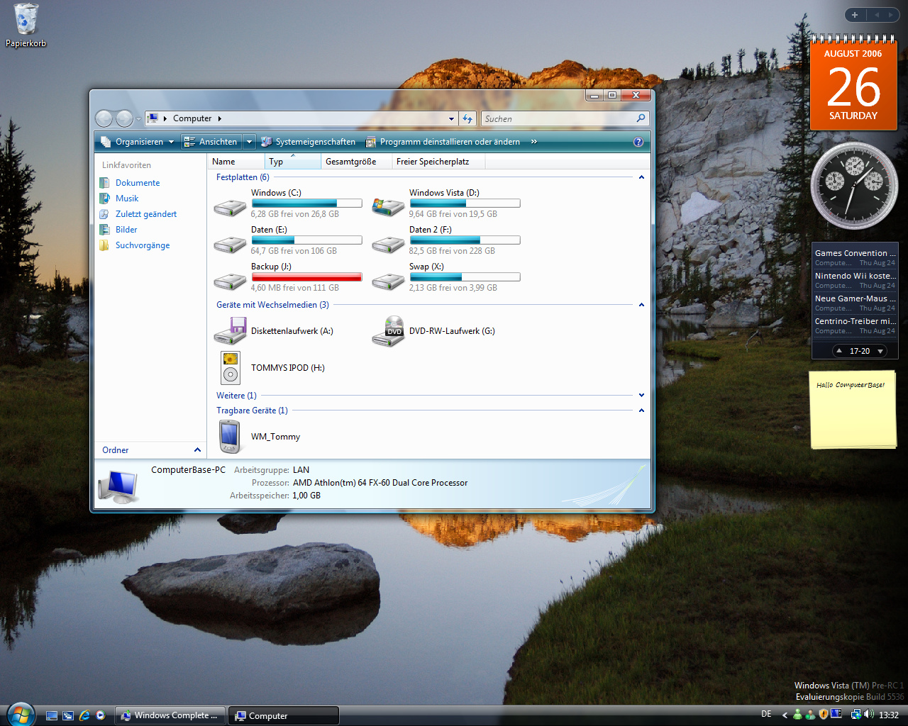 Windows Vista Build 5536 - Explorer