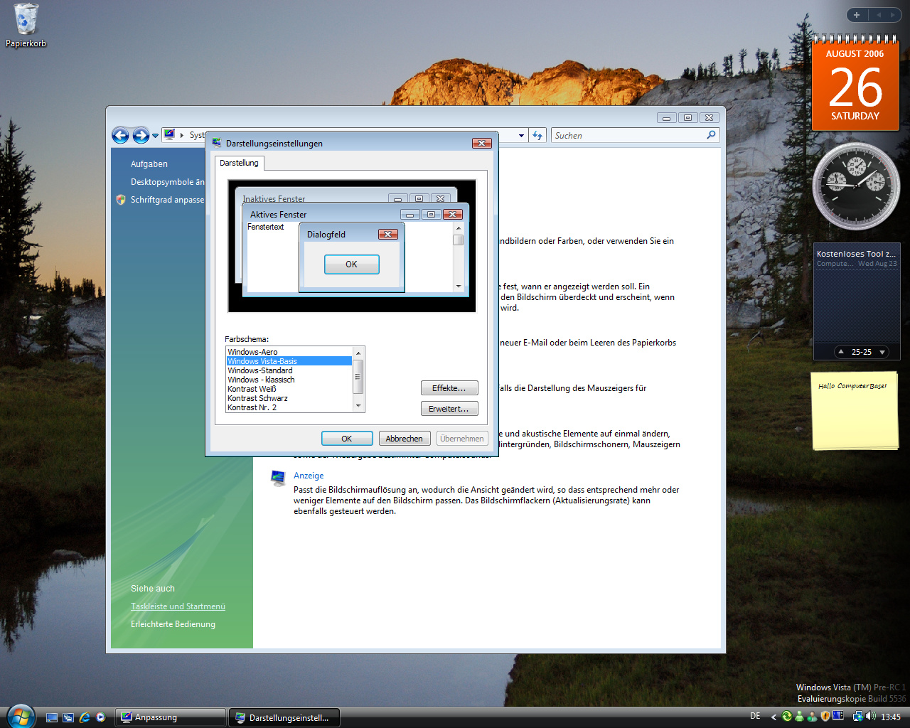 Windows Vista Build 5536 - Skins - Basis Skin für alte Systeme ohne DirectX 9