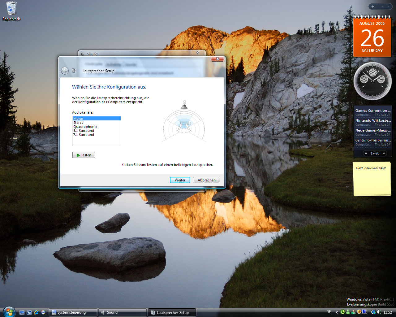 Windows Vista Build 5536 - Soundoptionen 2