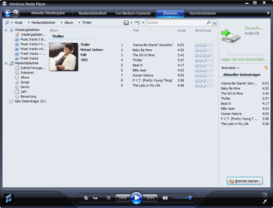 Windows Media Player 11 Beta brennt auch Musik